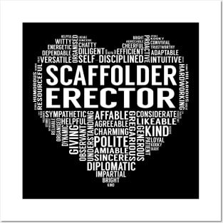 Scaffolder Erector Heart Posters and Art